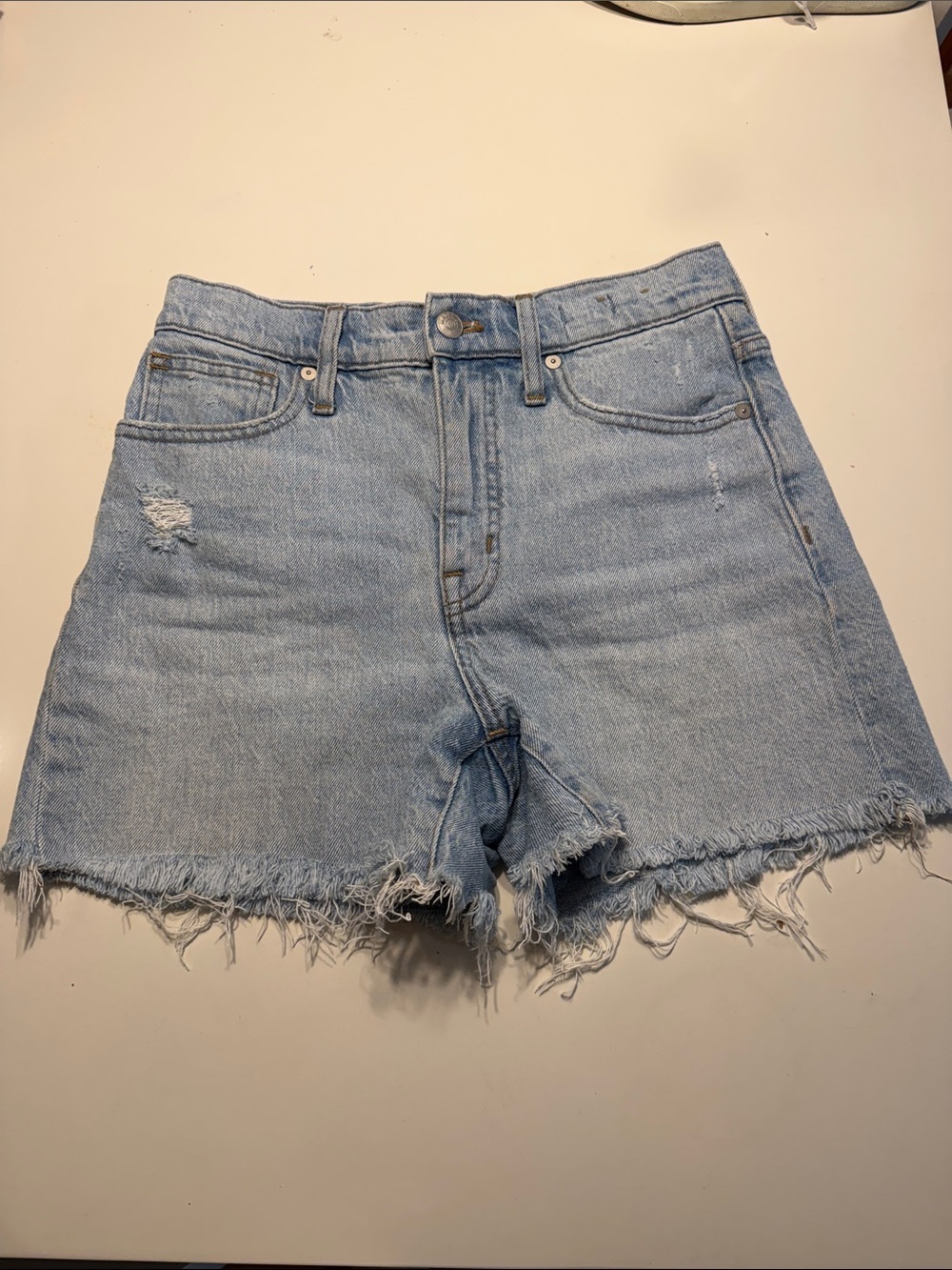 Madewell high rise denim shorts size 25